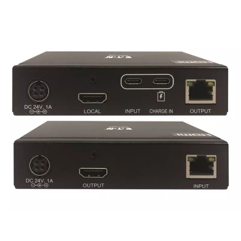 Eaton Tripp Lite Series USB-C to HDMI üle Cat6 pikenduskomplekt KVM-toega, 4K 60Hz, 4:4:4, saatja/vastuvõtja, USB, PoC, HDCP 2.2, kuni 70 m, TAA