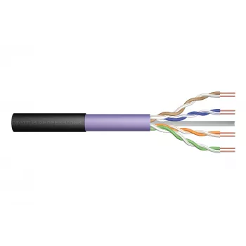 DIGITUS Professional paigalduskaabel - rullkaabel - 500 m - UTP - CAT 6 - halogeenivaba, välitingimustesse, robustne - must