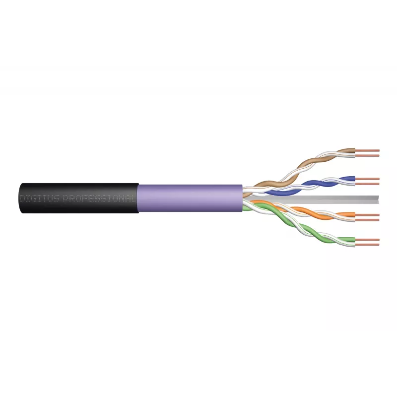 DIGITUS Professional paigalduskaabel - rullkaabel - 500 m - UTP - CAT 6 - halogeenivaba, välitingimustesse, robustne - must