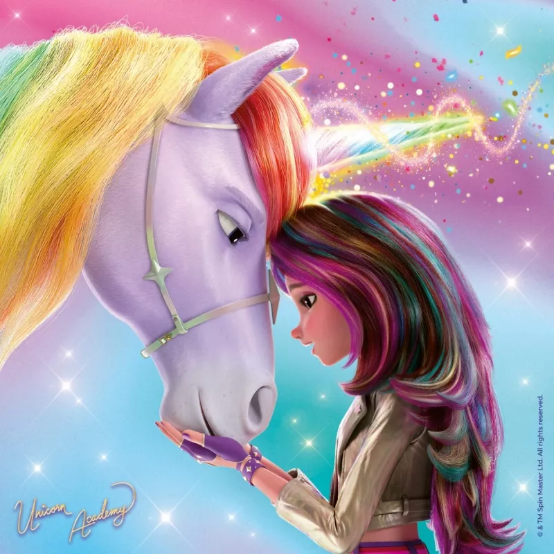 Pusle Ravensburger Unicorn Academy — 3 x 49 tk, komplekt lastele