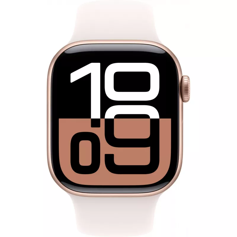APPLE Watch Series 10 GPS 42mm Roosakullast Alumiiniumkorpuse ja Light Blush Sport Band - S/M