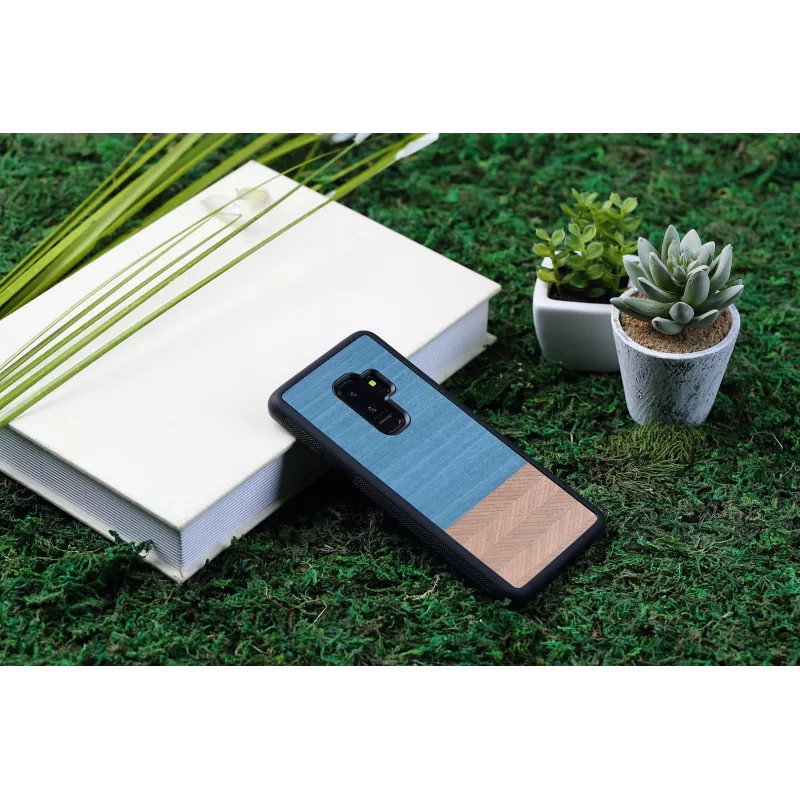 Nutitelefoni ümbris man and wood Samsung Galaxy S9 Plus jaoks — denim Must