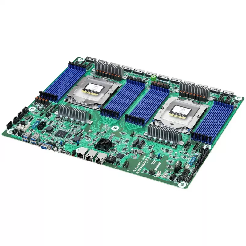 Emaplaat ASRock GENOA2D24G-2L+ — AMD SoC, pesa SP5, ATX, 24x DDR5 DIMM, kuni 12,3 TB, 2x GbE