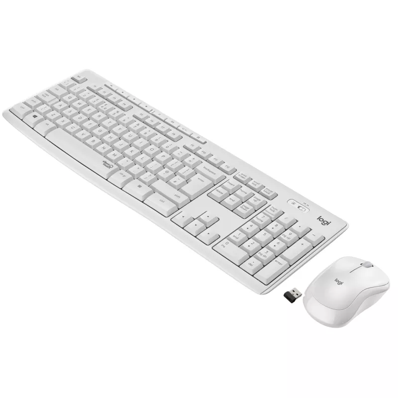 Logitech MK295 Silent – klaviatuuri-hiire komplekt – juhtmevaba – 2,4 GHz – itaalia – valkjas