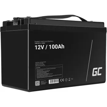 Sõiduki/Mere puhkeaku roheline Cell AGM30 12 V 100 Ah suletud pliiaku (VRLA), hooldusvaba, 171×214×330 mm