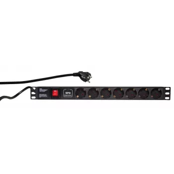 Liigpingekaitse LogiLink PDU7C01 Must 7 vahelduvvoolupistikut 230 V 2 m