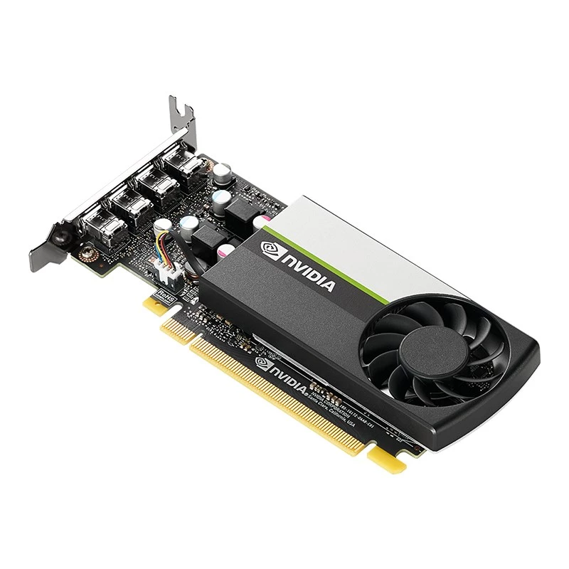 PNY NVIDIA T1000 4GB GDDR6 madala profiiliga, 4x Mini DisplayPort (VCNT1000-SB)
