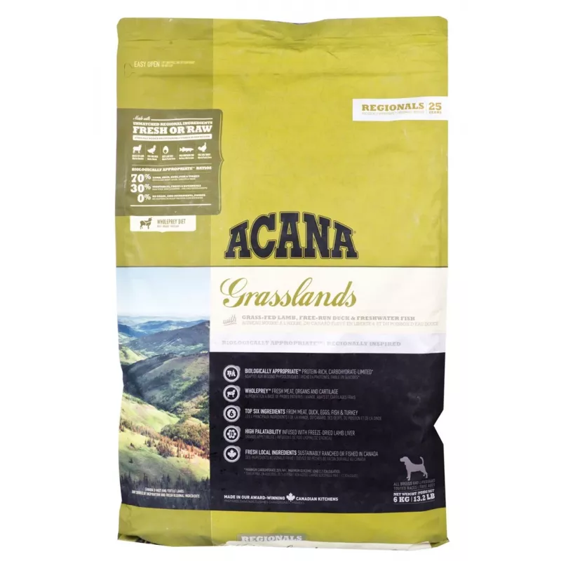 ACANA kõrgeima valgusisaldusega Grasslands Dog - kuiv koeratoit - 6kg