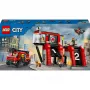 Konstruktsioonimänguasi LEGO City tuletõrjedepoo pöördredeliga sõidukiga 60414 — 843 detaili, 5 minifiguuri, 220×320×140 mm