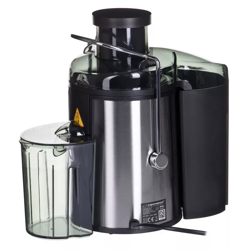 Mahlapress ESPERANZA EKJ002 — 500 W, 0,45 L mahlanõu, 1,5 L viljalihamahuti, roostevaba teras/must