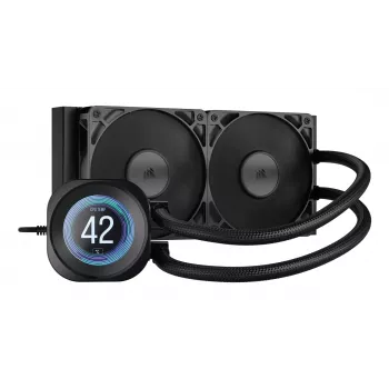 Universaalne vedelikjahutus Corsair Nautilus 240 RS LCD 12 cm Must