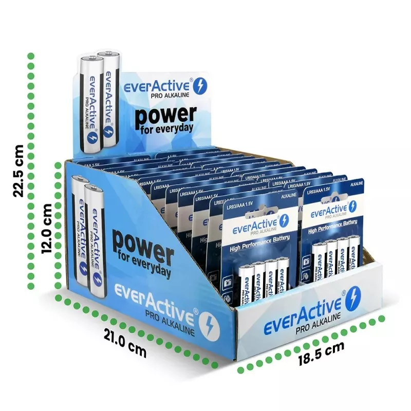 Leelispatareid everActive AAA LR034BLPADIS — 96 tk pakend
