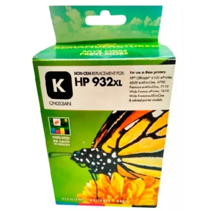 Ühilduv kassett Static-Control Hewlett-Packard 932XL CN053AE 100ml Must