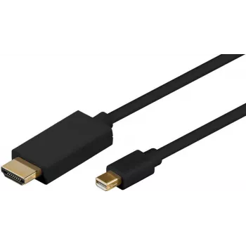 Microconnect MDPHDMI1B videokaabli adapter 1 m Mini DisplayPort HDMI Type A (Standard) Must