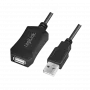 LogiLink USB 2.0 repiiterkaabel - 5,0 m USB-kaabel 5 M USB A
