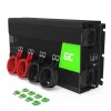 Autoinverter roheline Cell INV21 6000 W, 24V alalisvoolust vahelduvvooluks, 230V väljund, 2x USB PD, aktiivjahutus, eemaldatavad alalisvoolupistikud, must