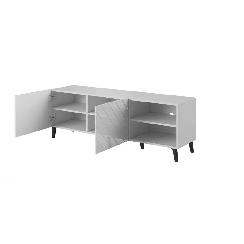 RTV-kapp ABETO 150x42x52 valge/valge läikiv