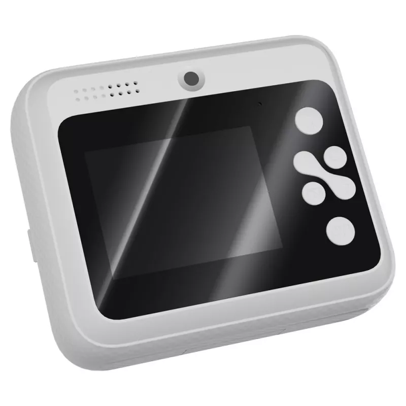 Kiirtrükiga lastekaamera SAVIO AN-01, valge, 2,4-tolline LCD, MicroSDHC kuni 32 GB, USB-C, 1200 mAh aku, sisseehitatud välklamp puudub