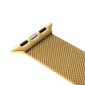 Metallvõrgust asendusrihm FIXED FIXMEST-434-GD Apple Watchile 42/44/45/46/49 mm, kuldse viimistlusega