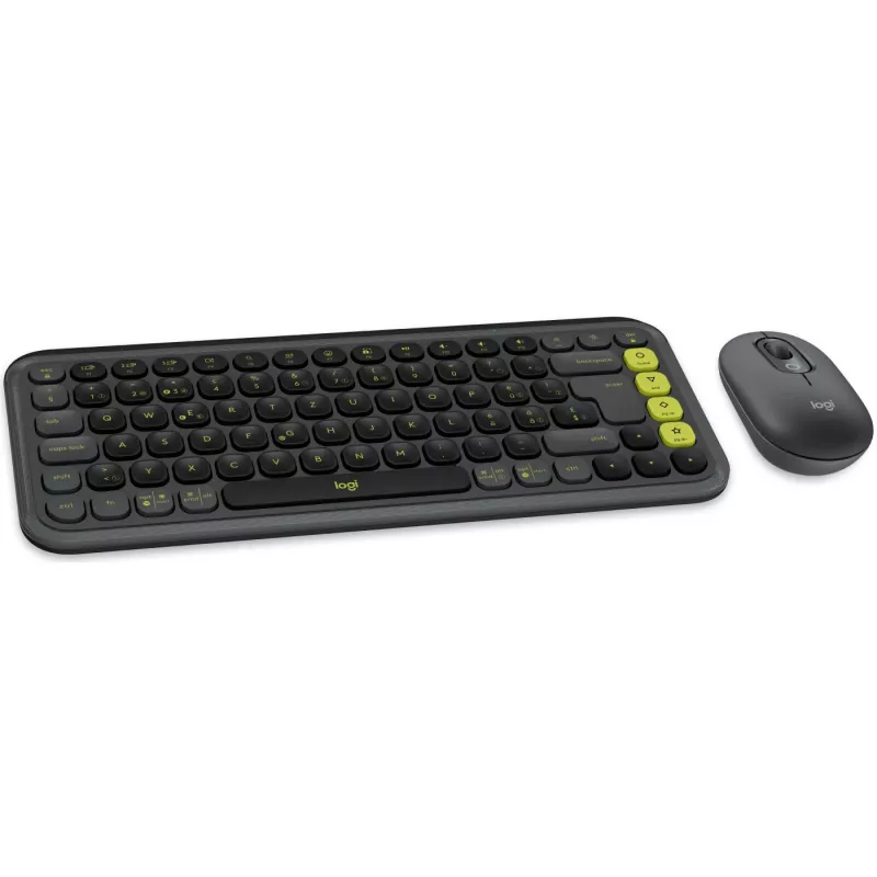 Logitech POP ICON COMBO Swiss, Grafit/Roheline, Bluetooth, Šveits, 920-013275