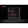 Arvuti korpus SAVIO Noctis Flow — kuubikujuline, Mini‑ITX/Micro‑ATX/ATX, 3x120 mm ees, 1x120 mm taga, 2x3,5 tolli + 3x2,5 tolli pesad, karastatud klaas