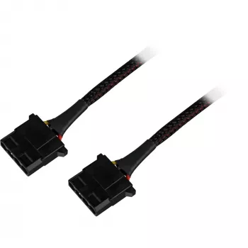 Sharkoon SATA Y toiteadapter, 4P Molex, 0,15 m, must - digitaal-/andmeside - toiteplokk