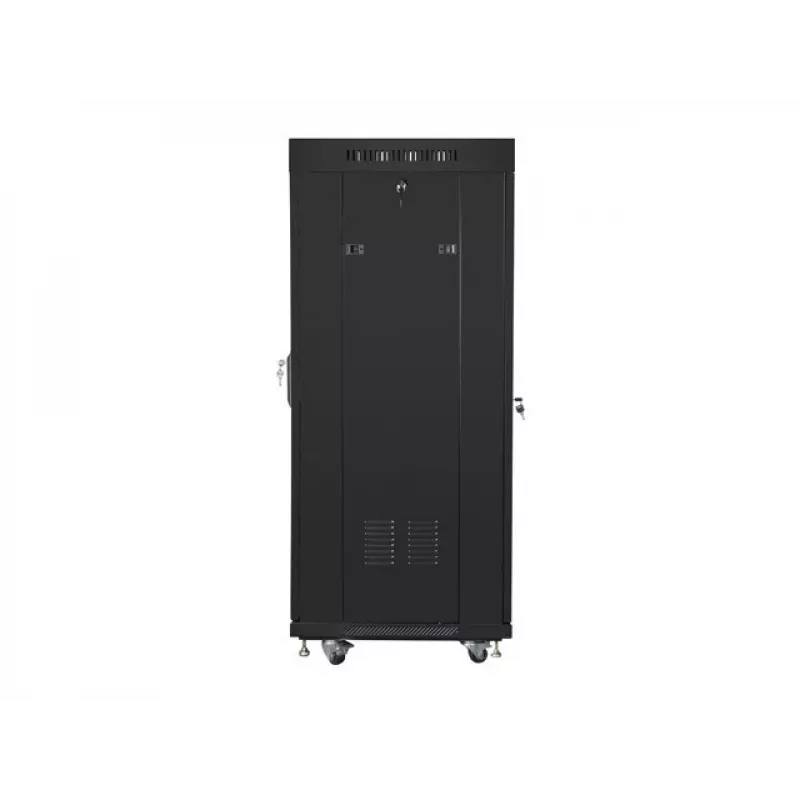Eraldiseisev rack LANBERG FF01-6627-12BL 19 tolli 27U 600x600 mm klaasuksega, 800 kg kandevõime