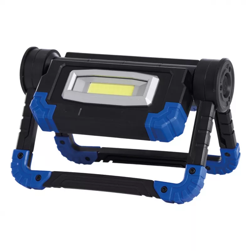 Töövalgusti RealPower 463617 prožektor, LED 10 W, 2 pirni, aku AA, IPX2, must