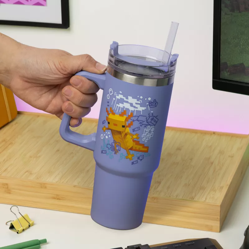 Paladone Minecraft lilla termostass kõrrega, 900 ml
