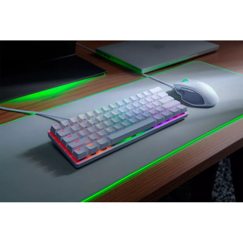 Mehaaniline mänguriklaviatuur Razer Huntsman Mini 60% valge USB QWERTY US International optilised lülitid