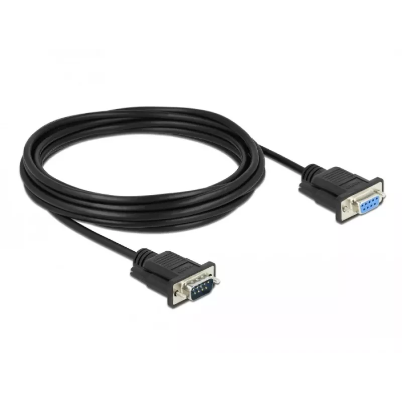 Jadakaabel DeLOCK 86598 Must 5 m RS-232 Sub-D9