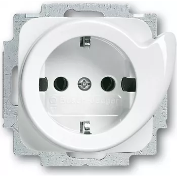 BUSCH JAEGER 2011-0-2605 - CEE 7/3 - 2P+E - valge - 250 V - 16 A - 71 mm