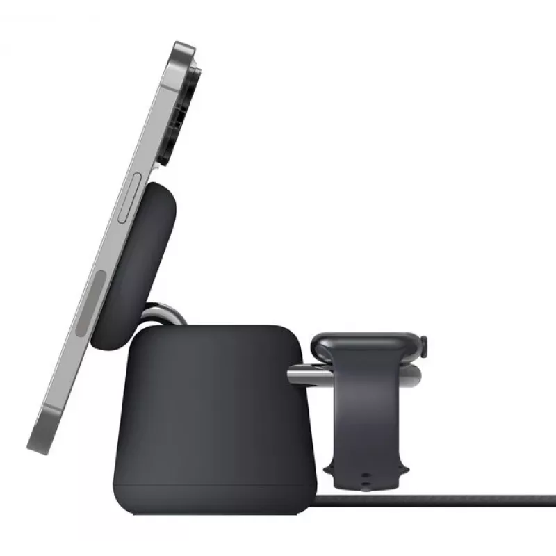 Juhtmeta laadija Belkin WIZ027VFH36 2-ühes magnetiline Qi2 15W iPhone'ile ja Apple Watchile