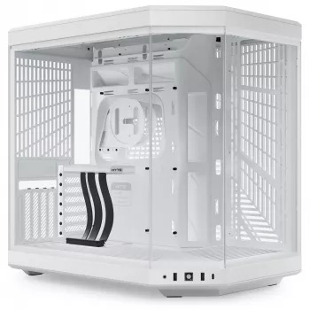 PC korpus HYTE Y70 Midi Tower valge – toetab EATX, GPU kuni 42,2 cm, CPU jahutaja kõrgus 18 cm