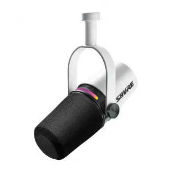 Shure MV7+-W - kõnepuldi/vokaalmikrofon XLR/USB-C pistikuga, valge