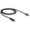 DeLOCK - USB-kaabel - 5-kontaktiline Micro-USB tüüp B (M) - 24-kontaktiline USB tüüp C (M) - 1,0 m (USB 3.1) - must (83602)