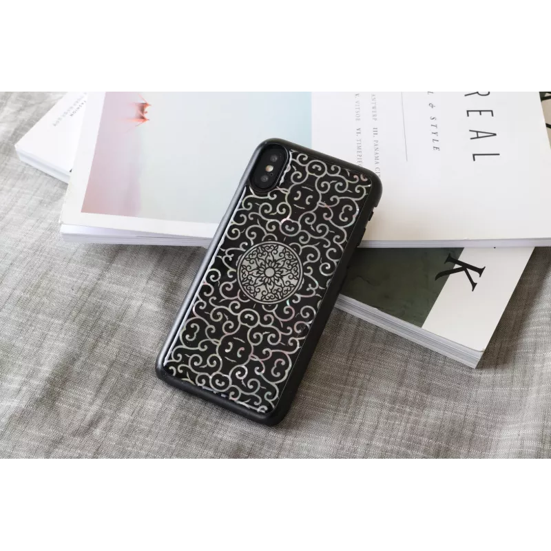 Nutitelefoni ümbris iKins iPhone XS / XS S Liana — Must kaitseümbris