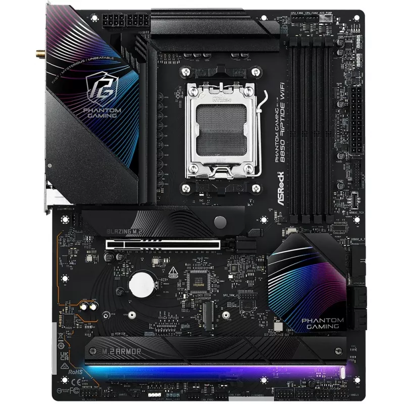 Emaplaat ASRock Phantom Gaming B850 Riptide WiFi — AMD B850, Socket AM5, ATX, DDR5, 4x M.2, Wi‑Fi 7, 2.5Gb LAN