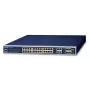 PLANET GS-4210-24P4C - Kommutaator - hallatav - 24 x 10/100/1000 (PoE+) + 4 x Combo Gigabit-SFP - Lauapealne, raami paigaldatav - PoE+ (220 W) (GS-4210-24P4C)