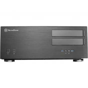 SilverStone Grandia GD08 - lauaarvuti - SSI EEB - ilma toiteallikata - must - USB/heli