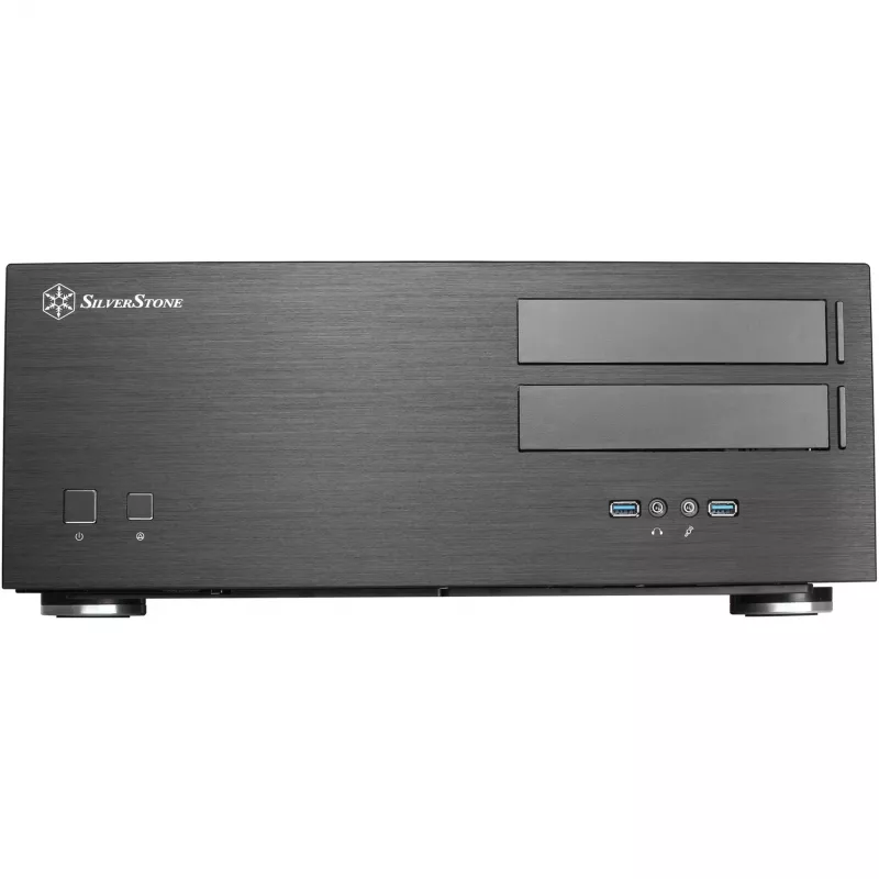 SilverStone Grandia GD08 - lauaarvuti - SSI EEB - ilma toiteallikata - must - USB/heli