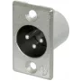 Neutrik NTR-NC3MP - -30 - 80 °C - Hõbedane - UL 94 HB - IEC 61076-2-103 - IP 40 - IEC 68-2-20 (NC3MP)