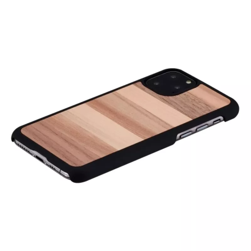 man and wood nutitelefoni ümbris iPhone 11 Pro-le — must liivavärv, kaitsev kest
