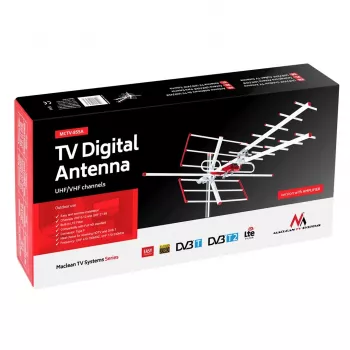 Maclean TV Sytems MCTV-855A Full HD standardne maapealse TV välisuunantenn DVB-T/T2 H.265 HEVC