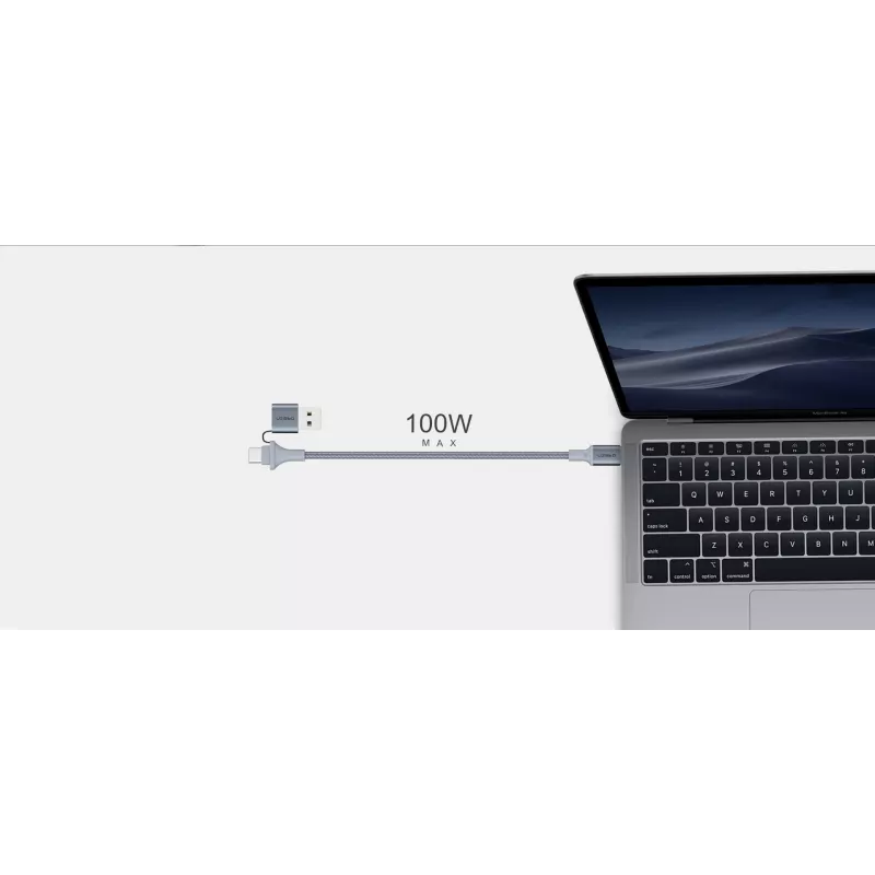 USB USB-C 2-in-1 kaabel Orsen S8, 5A, 1,5 m (kiirlaadimine/andmeedastus)