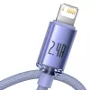Baseus Crystal Shine kaabel USB-Lightning, 2,4A, 2m (lilla)