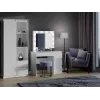 Tualettlaua komplekt MIJAS, paremakäeline, top e shop — laud 98×76×51 cm, 4 sahtlit, LED-peegel, valge, kõrgus 1460 mm
