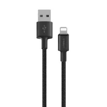 USB-A – Lightningi kaabel Orsen S9L 1 m 2,1 A – must