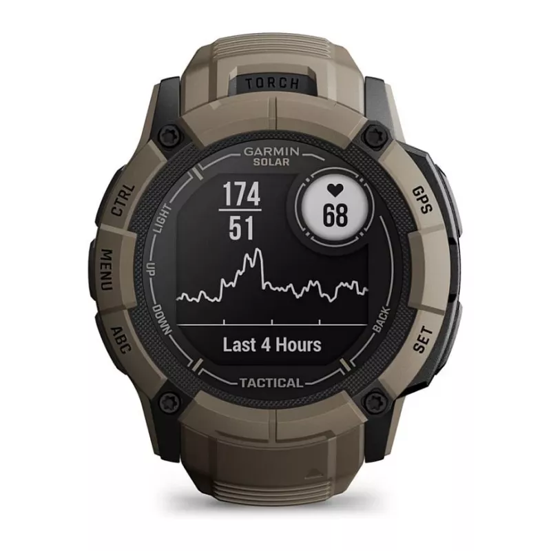 Garmin Instinct 2X Solar Tactical Edition 2,79 cm (1,1) MIP 50 mm Digitaalne 176 x 176 pikslit Puuteekraan Roheline GPS (satelliit)
