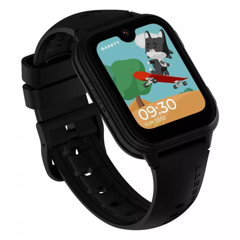 Nutikell Garett Kids Vibe Ai 4G must — laste nutikell 4G, GPS-jälgimise ja veekindlusega